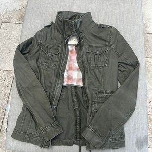 Hollister green army jacket